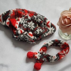 Dog Fleece Jacket & Scarf